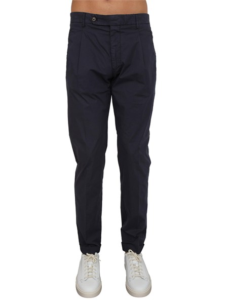 pantaloni uomo berwich in cotone e tencel blu retrolong gdts0465x