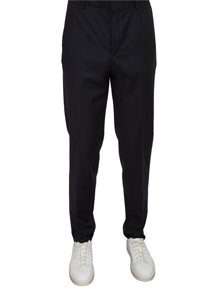 pantaloni uomo corneliani in lana vergine blu 264a532668557