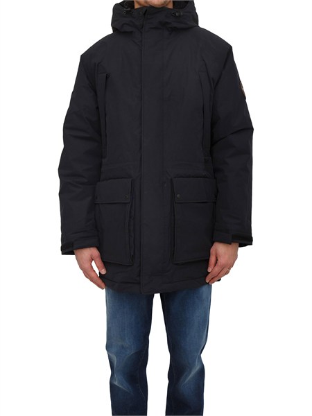 parka lungo diries napapijri in tessuto tecnico nero a diriesnp0a88te9411