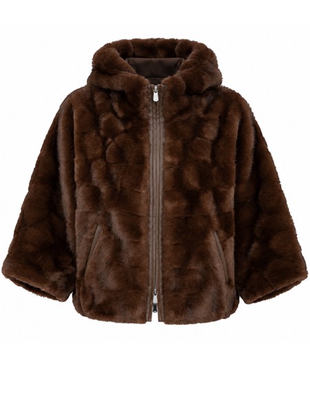 pelliccia marrone cadeti pinko in aspen effetto visone cadetiaa3c5