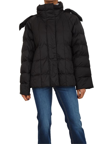 piumino corto romolo max mara mm in tessuto nero antigoccia romolo