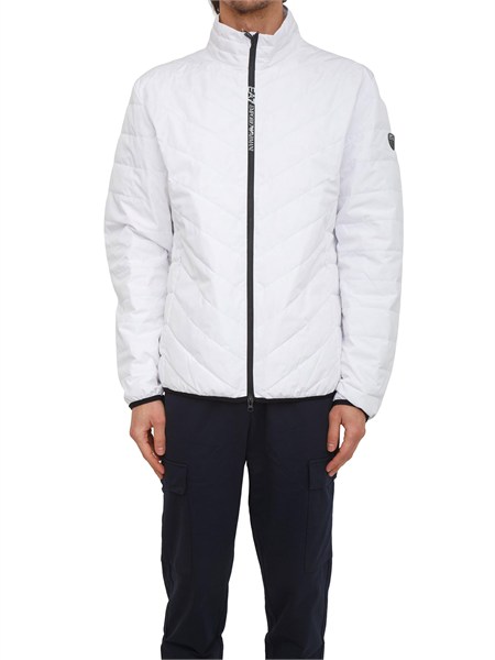 piumino ea7 emporio armani in piuma doca e tessuto tecnico bianco 8npb13pne1z