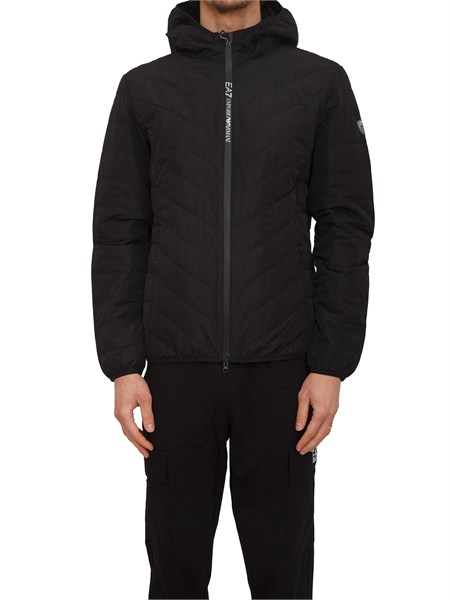 piumino ea7 emporio armani in piuma doca e tessuto tecnico nero 8npb14pne1z