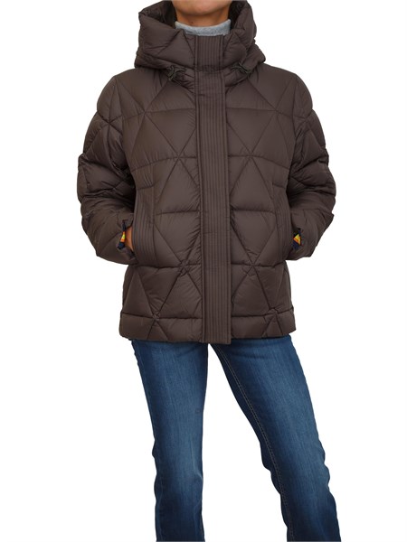 piumino lethille k way imbottito in tessuto marrone k7136kw