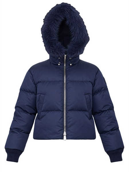 piumino piastraia pinko in raso tecnico blu piastraiaa2oi