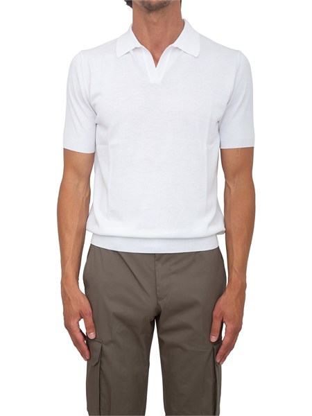 polo aiace galassi in maglia di cotone bianca 1461562