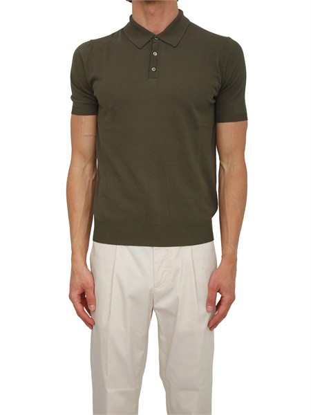 polo aiace galassi in maglia di cotone verde 1461062