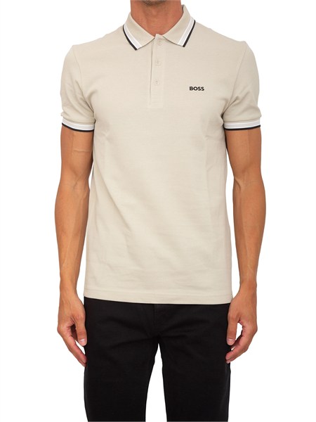 polo beige paddy boss uomo in pregiato cotone paddy50469055