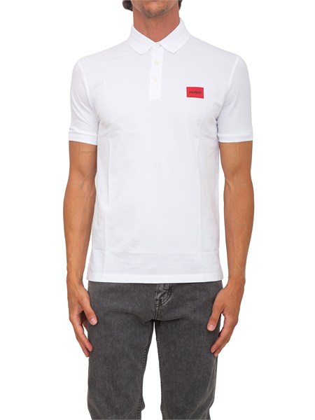 polo bianca hugo uomo in cotone con logo dereso22250466202