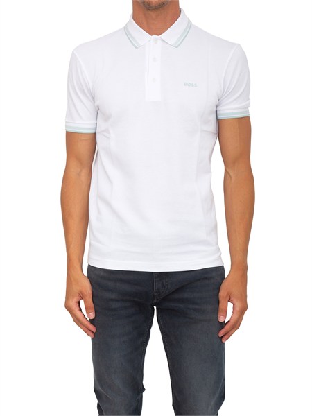polo bianca paddy boss uomo in pregiato cotone paddy50469055