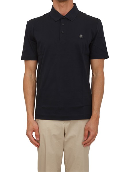 polo blu boss uomo in cotone mercerizzato c parris150555829