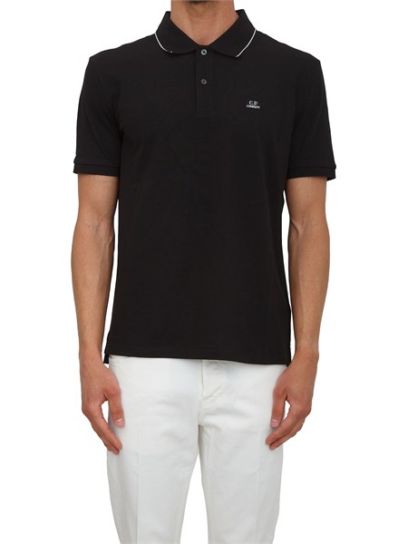 polo cp company in cotone nero l722a005263w