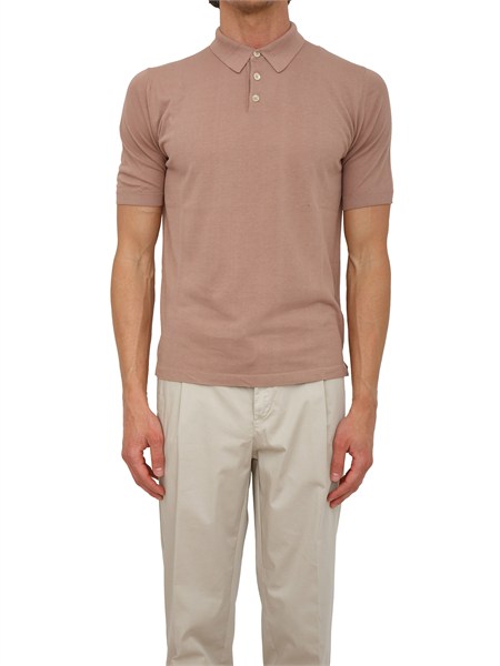 polo eleventy uomo in cotone tinto in capo rosa antico m76magc14mat0a001