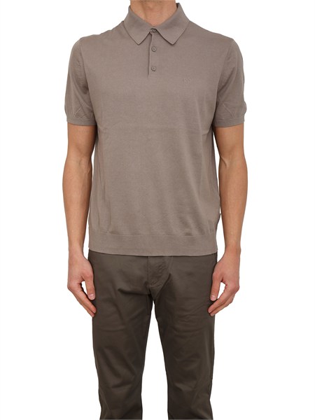 polo in maglia armani exchange uomo taupe 8nzf5dzm3jz
