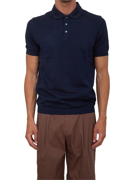 polo maglia corneliani in cotone blu 27m4212725624