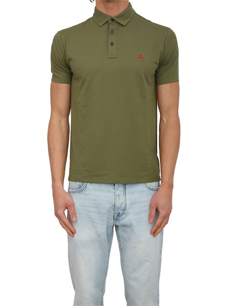 polo peuterey uomo in cotone verde peu5mezzola02