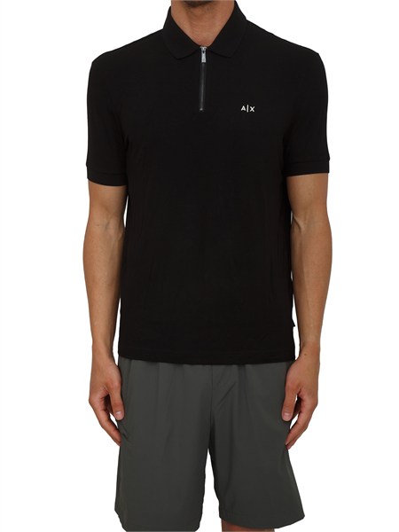 polo uomo armani exchange in viscosa nera xm002372af21936