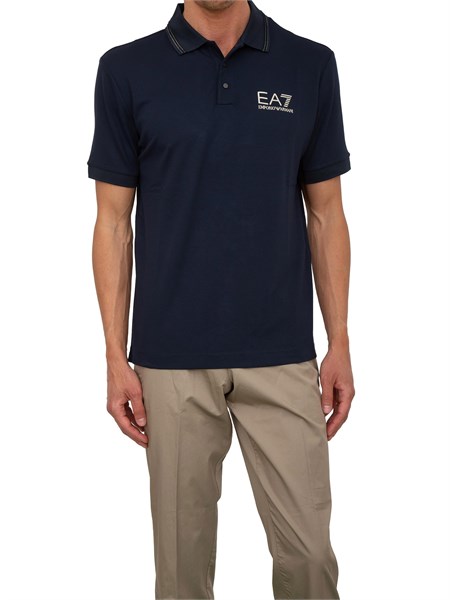 polo uomo ea7 emporio armani blu 7m000300af13739