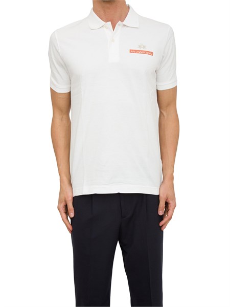 polo uomo la martina bianco ymp609pk097