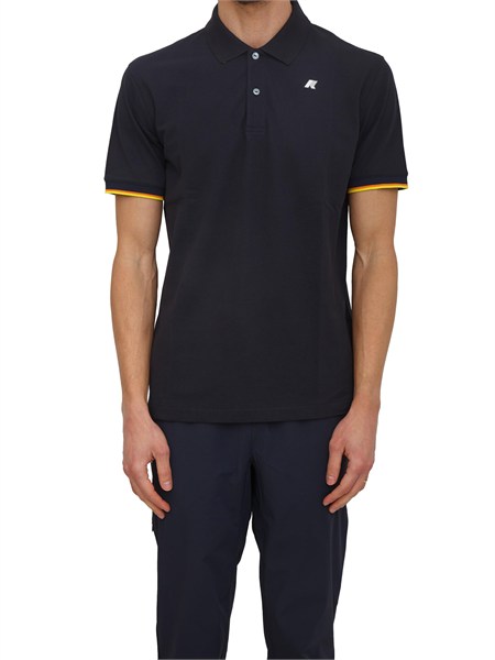 polo uomo vincent k way in pique di cotone blu k1125bw