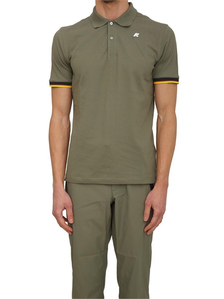 polo uomo vincent k way in pique di cotone verde k1125bw