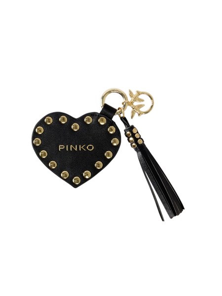 portachiavi pinko in tessuto spalmato nero 107412a31u