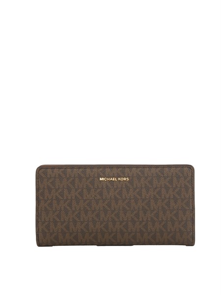 portafogli bryant di michael michael kors in pelle saffiano marrone logo 32s5gytp3b