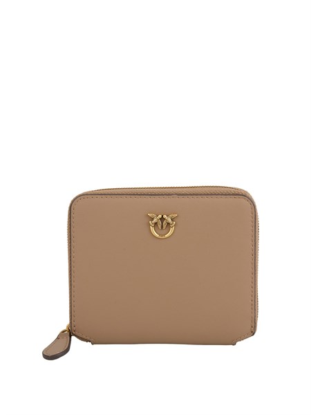 portafoglio pinko zip around piccolo in pelle beige 100249a0f1