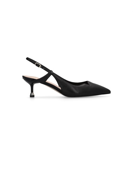 slingback liu jo in pelle nera sxx015p0062