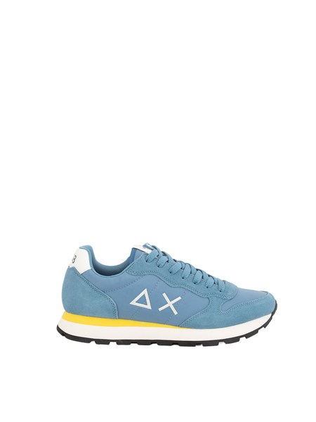 sneaker tom sun68 in tessuto e pelle azzurre z36101