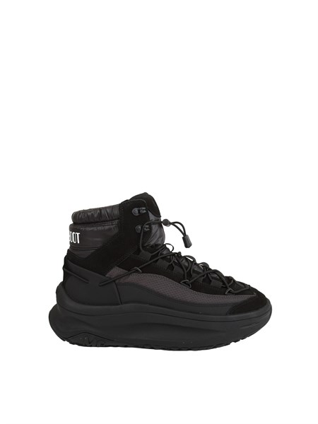 sneaker uomo moon247 xlace mid moon boot in pelle e tessuto neri moon247xlacemid80d2490030