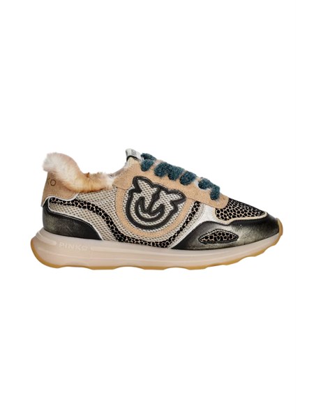 sneakers animalier zoe pinko in pelle e tessuto zoe12ss0231p180