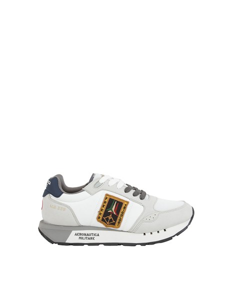 sneakers bianche aeronautica militare in mesh e suede 261sc0292uct03331