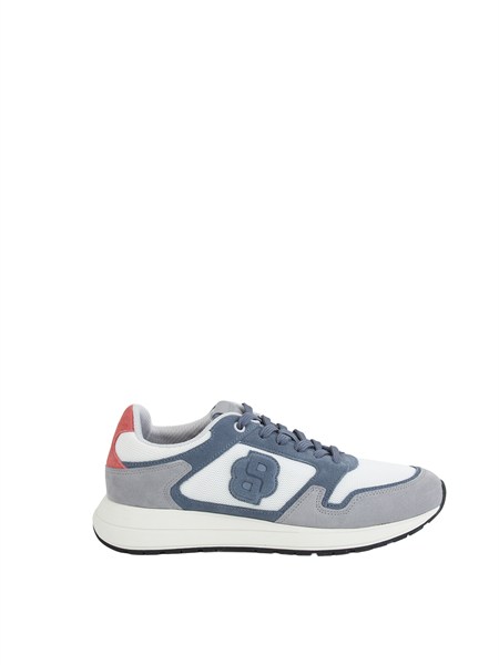 sneakers blu boss uomo in mesh e suede vinston runn sdmebb50554612
