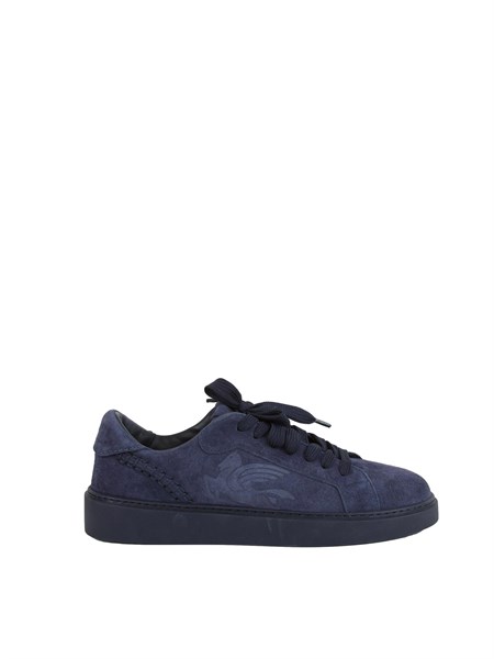 sneakers etro uomo in camoscio blu con lacci ms4c0004ap358