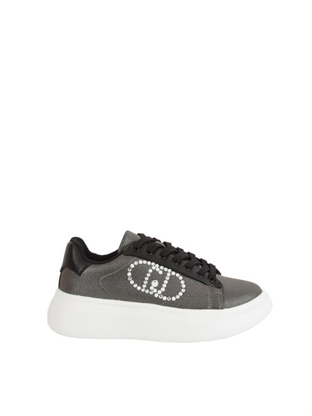 sneakers liu jo babol nero con logo gioiello bf5059tx382