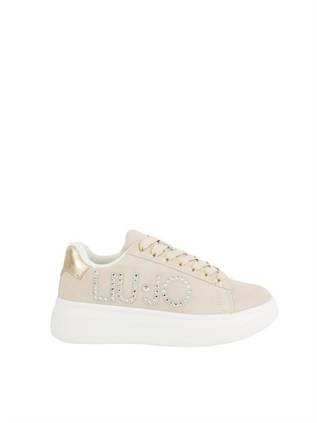 sneakers liu jo donna babol 01 in suede avorio bf5059px002