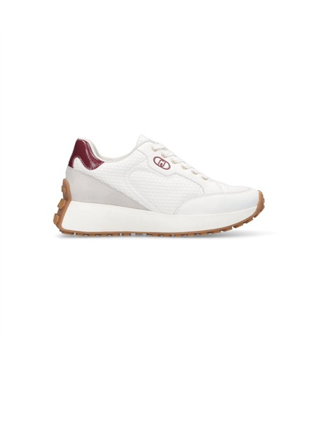 sneakers liu jo donna bianche in mesh e paillettes ba6041px830