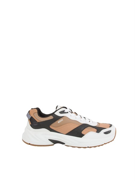 sneakers pelle uomo boss beige levitt runn lt50513142