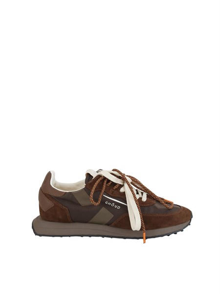 sneakers rush framework di ghoud venice in ripstop e suede marrone rushrolm