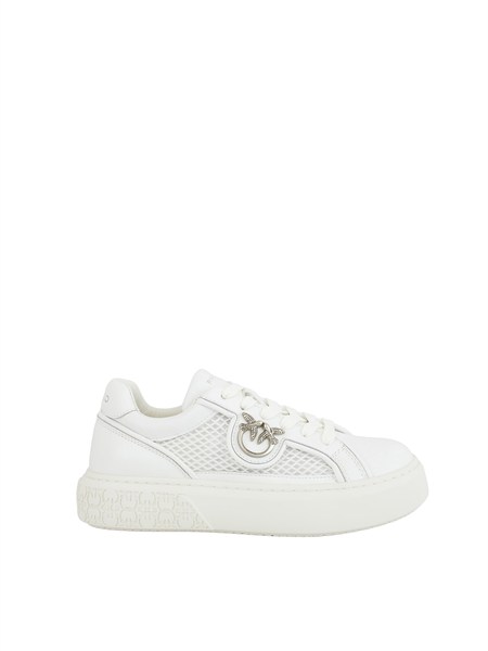 sneakers yoko pinko in tessuto effetto pelle bianche yoko33ss0181p132