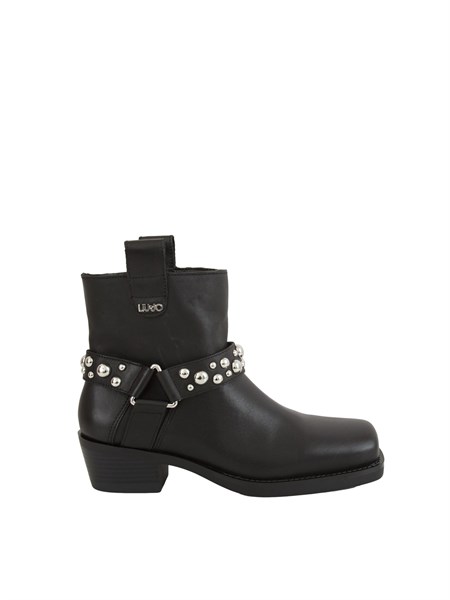 stivaletti liu jo roxy 01 modello texano in pelle nera sf5047p0102