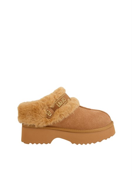 stivaletto sabot liu jo donna juny 01 in suede cammello sf5131p0306