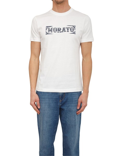 t shirt antony morato in cotone bianco stampa logo mmks02677fa100144