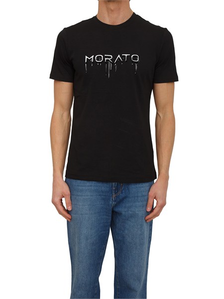 t shirt antony morato in cotone nero con logo mmks02613fa100144