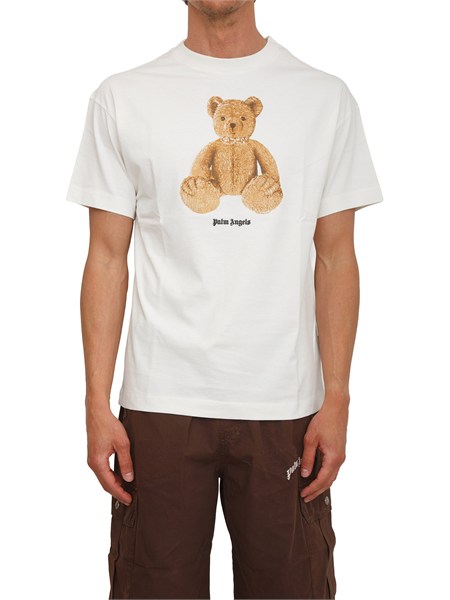 t shirt avorio palm angels stampa bear grande pmaa109s26jer00a
