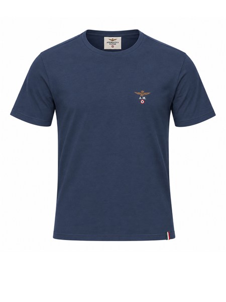 t shirt blu aeronautica militare in cotone am1uti001