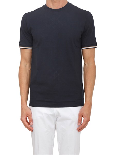 t shirt blu thomson4 boss uomo in cotone thompson450501097