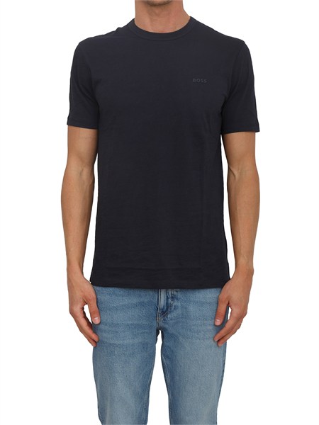 t shirt boss uomo in cotone blu tegood50508243
