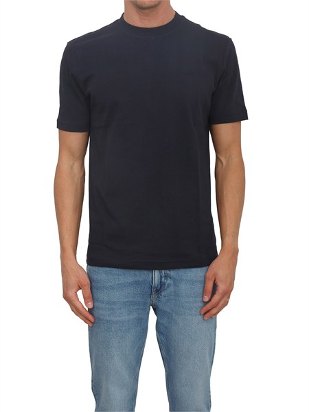 t shirt boss uomo in cotone interlock blu te interlock50554790